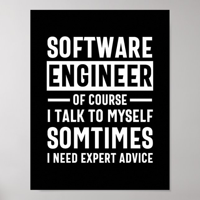 Poster Oferta engraçada de Engenheiro de software de prog (Frente)