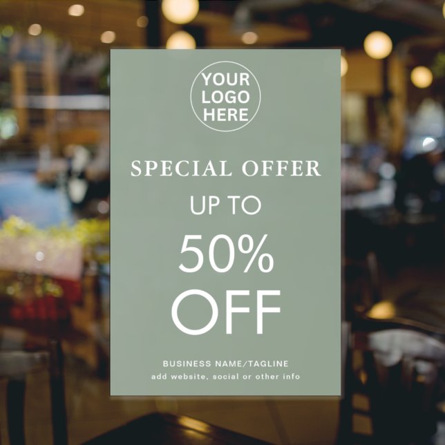 Poster Oferta Especial de Desconto Venda Final Verde (Criador carregado)