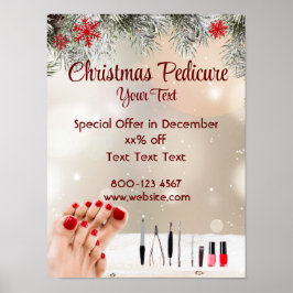 Poster Oferta Especial de Natal Pedicure