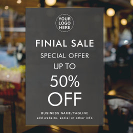 Poster Oferta especial l Desconto Logotipo comercial fina