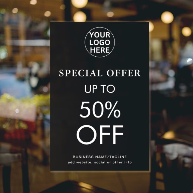 Poster Oferta Especial l Desconto Promoção Final Preta e  (Criador carregado)