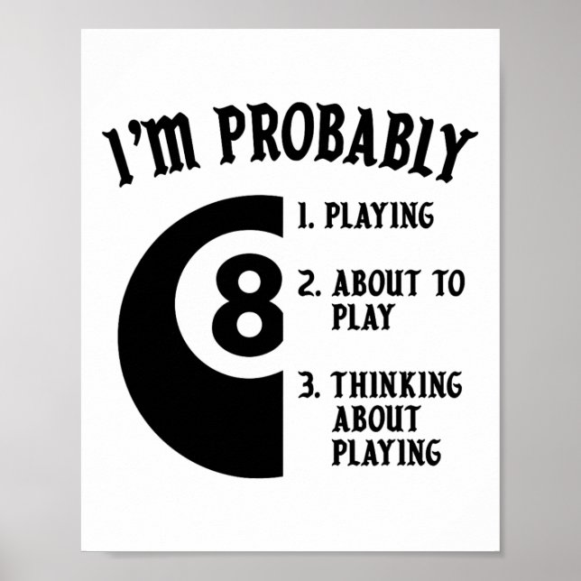 Poster Oferta Novidade do Jogador de Piscina de 8 bolas B (Frente)