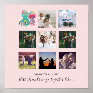 Poster Oferta Personalizada de Octopus de Colagem de Foto