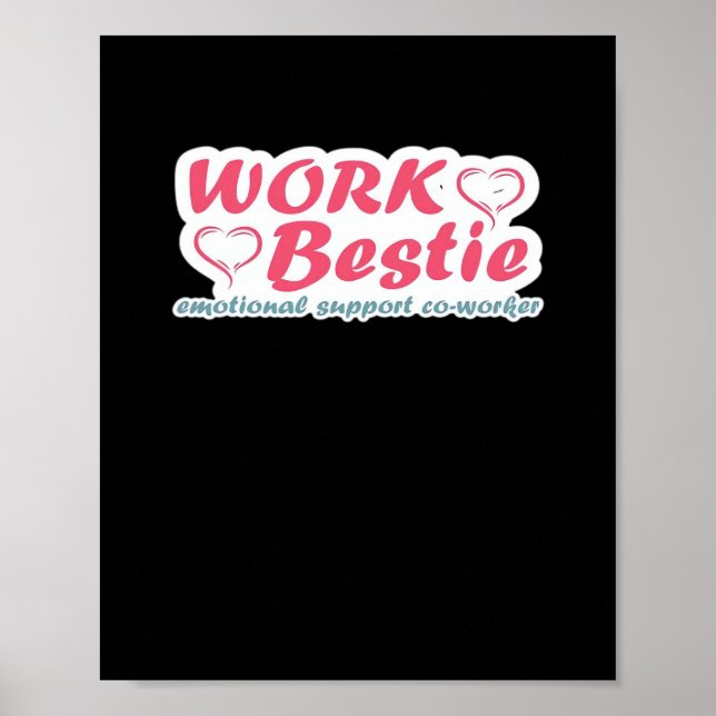 Poster Ofertas de Bestie de Trabalho Citação de Ajuda Emo (Frente)
