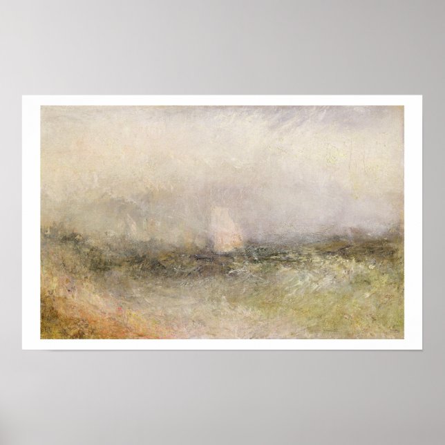 Pôster Off the Nore: Wind and Water, 1840-5 (óleo no pape (Frente)