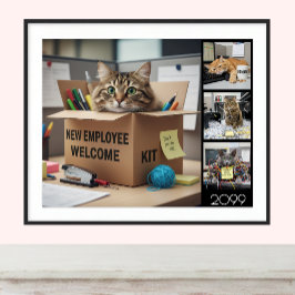 Pôster Office Fun Cats Photo Poster, 2026 / Business Cat