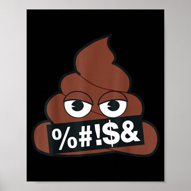 Poster Official Emoji Poop Censored Yellow Smile Face  (Frente)
