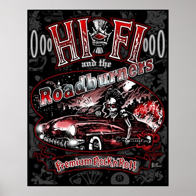 Poster Official "HI FI & THE ROADBURNERS" (Frente)