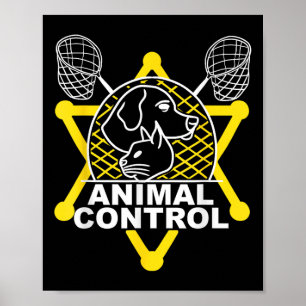 Poster Oficial de Controle Animal Pegador Gatos Cachorros