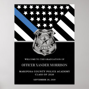 Poster Oficial de Polícia Graduação Sinalizador de Linha