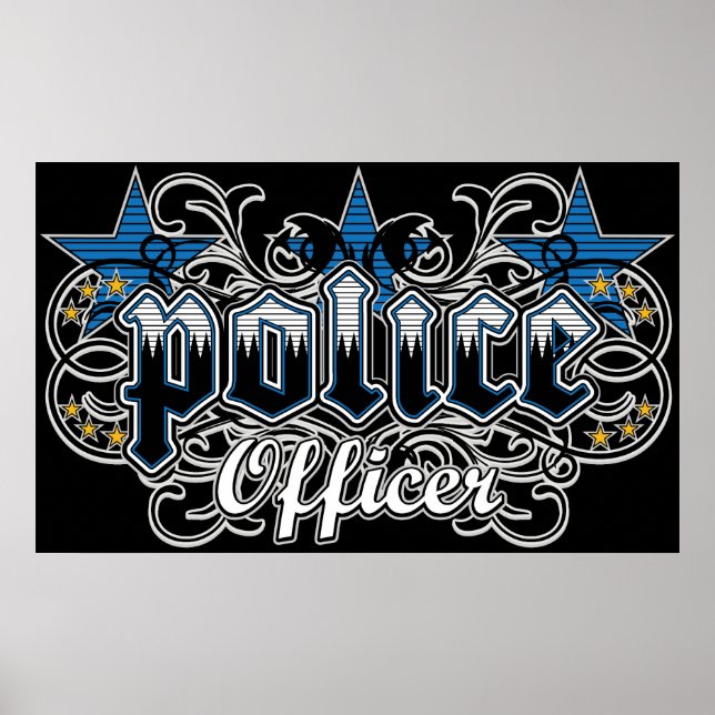 Pôster Oficial de Polícia Ornamental (Frente)