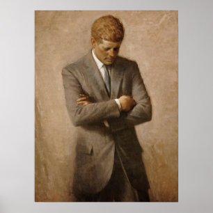 Poster oficial do retrato de John F. Kennedy