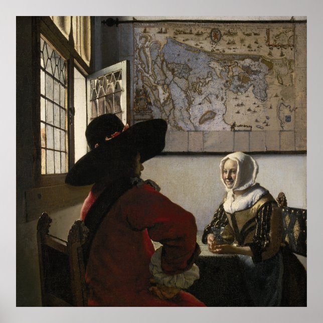 Poster Oficial e Garota Rindo - Vermeer (Frente)