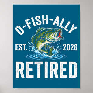 Poster Oficialmente Aposentado 2026 Engraçado Aposentador