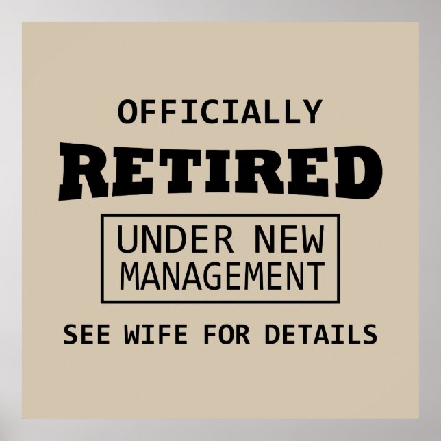 Poster oficialmente aposentado sob nova direção (Frente)