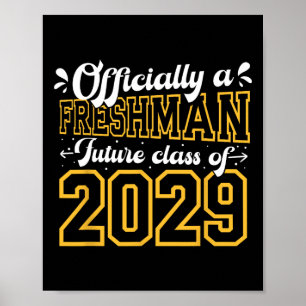 Poster Oficialmente um calouro turma de 2029 primeiro dia