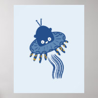 OFO de polvo Kawaii azul