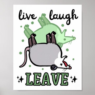 Poster Ogambm Funny Live Laugh Deixar Humor Escuro Possum