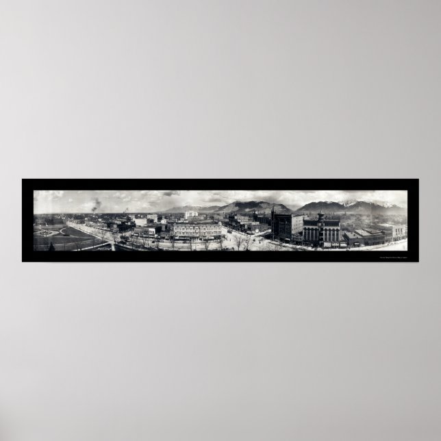 Poster Ogden Skyline Utah Foto 1914 (Frente)