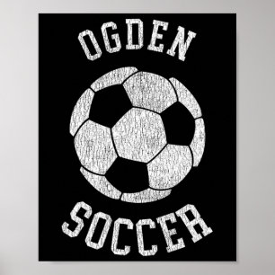 Poster Ogden Soccer Retro Desgastado Vintage 90's