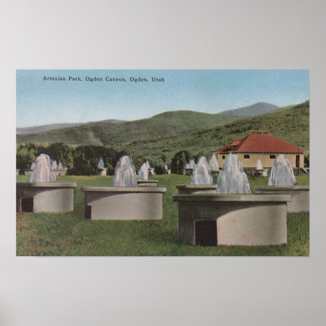 Poster Ogden, UtahView do Artesian ParkOgden, Utah (Frente)