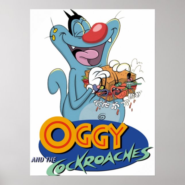 Poster Oggy e as baratas (Frente)