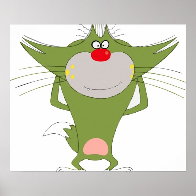 Poster Oggy vetor de jack e as baratas (Frente)