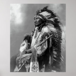 Poster Oglala Sioux Chefe Rocky Bear c. 1899