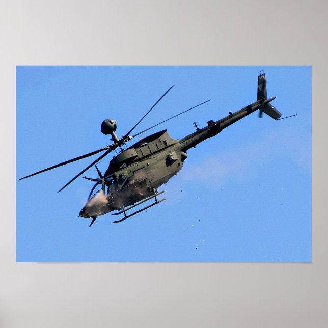Poster OH-58 Helicóptero Kiowa (Frente)
