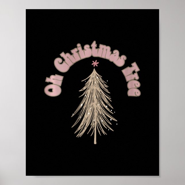 Poster oh árvore de natal v-neck (Frente)