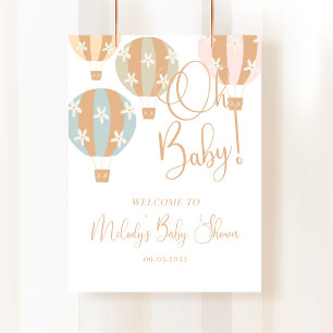 Poster Oh Baby, Chuveiro de Bebê, Neutro, Mãe para Ser,