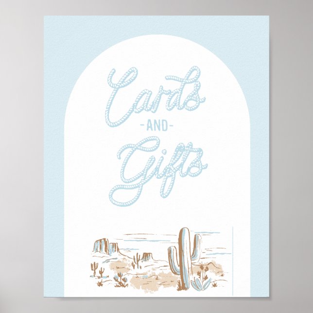 Poster Oh Baby Cowboy Shower Cards & Gifts (Frente)