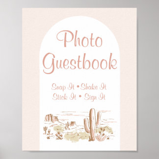 Poster Oh Baby Cowgirl Baby Shower Photo Guestbook Sign