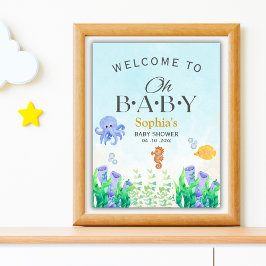 Poster Oh Baby Under Sea Baby Shower