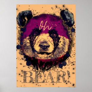 Poster "OH BEAR" Legal Panda engraçado