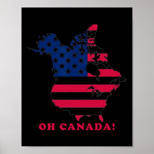 Poster Oh Canadá, The 51 State Funny Trump No Canadá 2025