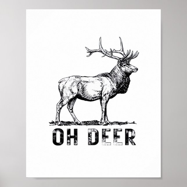 Poster Oh Cervo Expressão Gráfica Ousada  (Frente)