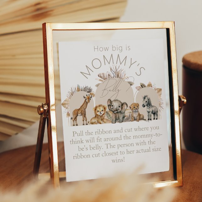 Poster Oh Chá Safari Boho Que grande jogo de barriga de m (Criador carregado)