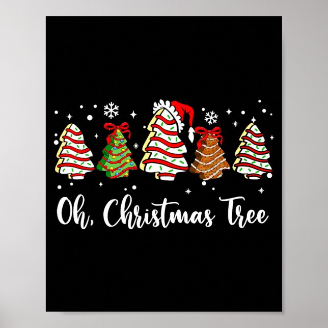 Poster Oh Christmas Tree Cakes Debbie Becky Jen Cake Love (Frente)