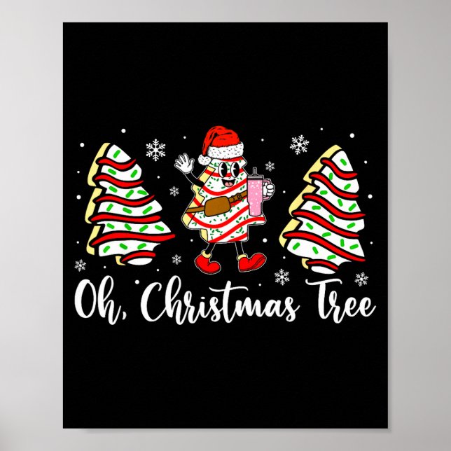 Poster Oh Christmas Tree Cakes Debbie Becky Jen Cake Love (Frente)