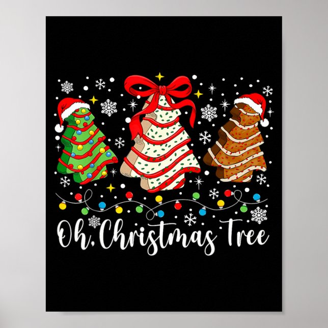 Poster Oh Christmas Tree Cakes Debbie Becky Jen Cake Love (Frente)