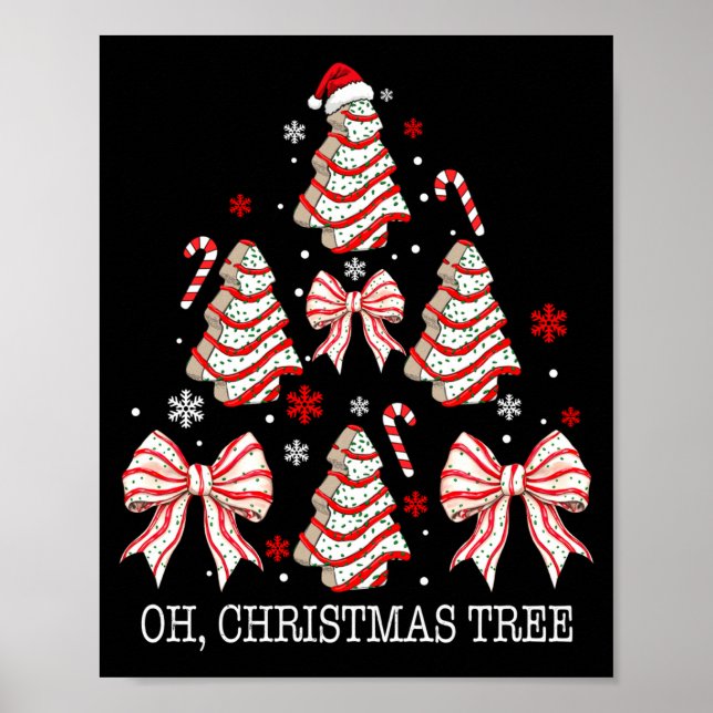 Poster Oh Christmas Tree Cakes Debbie Becky Jen Cake Love (Frente)