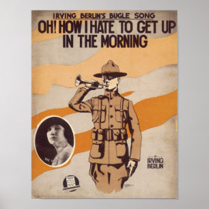 Poster Oh! Como Odeio Levantar-Me No Diário De Manhã C