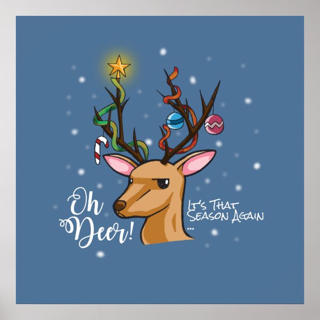 Pôster Oh DEER | Canhões de Natal (Frente)