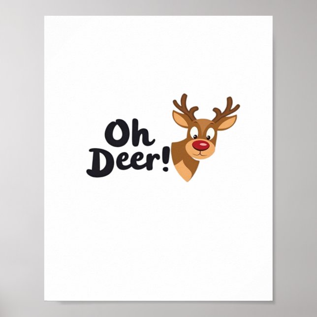 Poster Oh Deer Clean Minimal Seeing  (Frente)