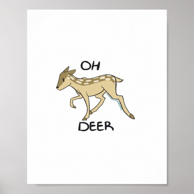 Poster Oh Deer Elegant Timeless Style  (Frente)