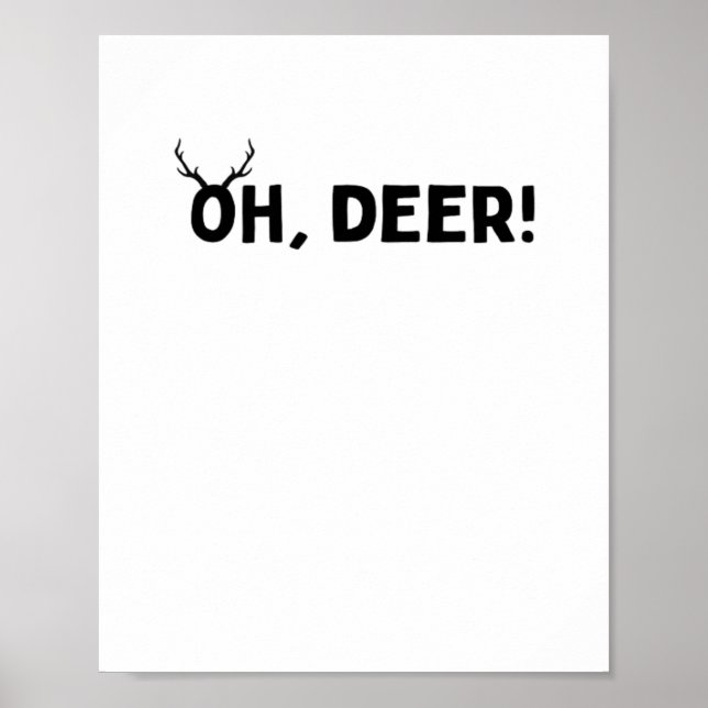 Poster Oh Deer Estética Simples  (Frente)