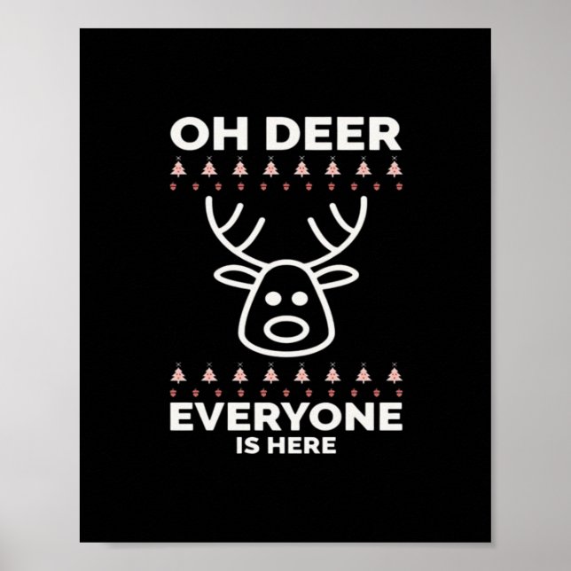 Poster Oh Deer Everyone Is Here Modern Style  (Frente)