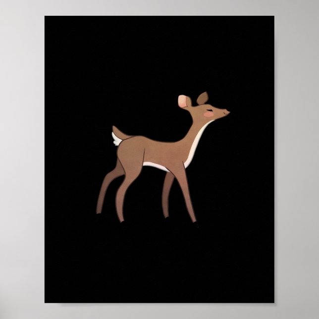 Poster Oh Deer Me Whimsical Creative Design  (Frente)