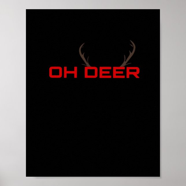 Poster Oh Deer Minimal Aesthetic Vibe  (Frente)